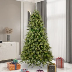 Pre-Lit Christmas Trees*The Holiday Aisle Cashmere Pine Artificial Christmas Tree Potted