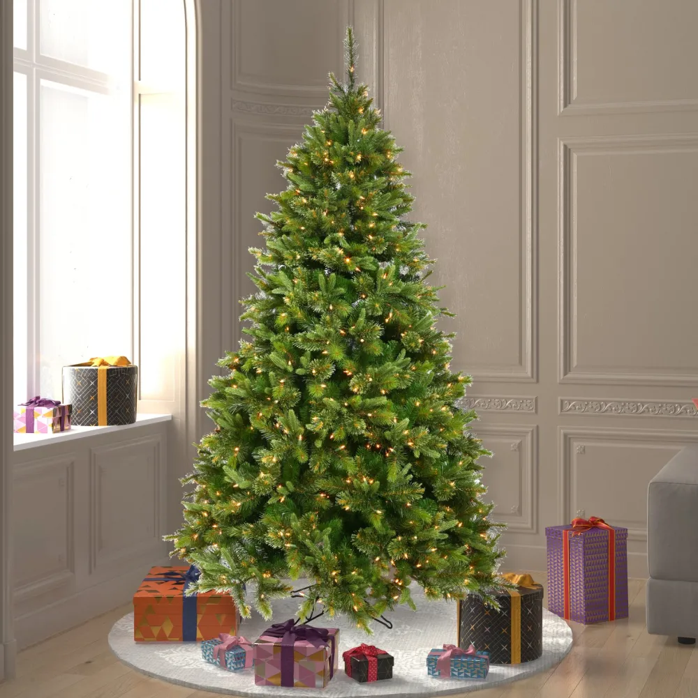 Pre-Lit Christmas Trees*The Holiday Aisle Cashmere Pine Slim Artificial Christmas Tree