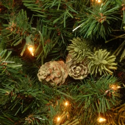 Pre-Lit Christmas Trees*Steelside Ceibhfhionn Pine Green Artificial Christmas Tree With Clear/White Lights