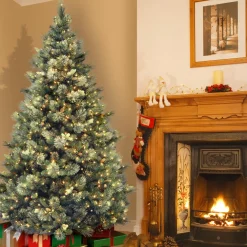 Pre-Lit Christmas Trees*Steelside Ceibhfhionn Pine Green Artificial Christmas Tree With Clear/White Lights