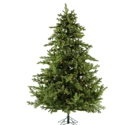 Pre-Lit Christmas Trees*Christmas Time 7.5-Foot Pre-Lit Virginia Fir Green Christmas Tree, Clear Smart Lights