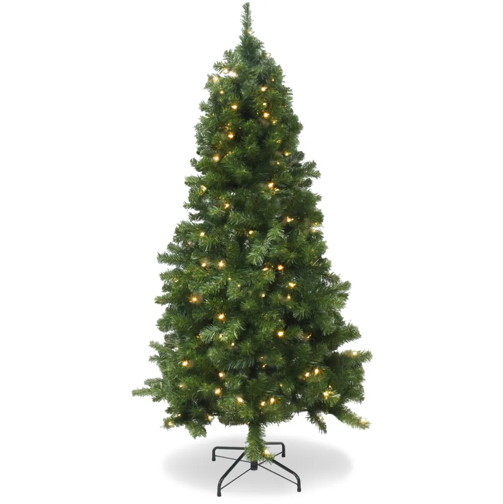 Pre-Lit Christmas Trees*The Holiday Aisle Douglas 6' Green Fir Artificial Christmas Tree With 150 Clear/White Lights