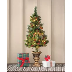 Pre-Lit Christmas Trees*Charlton Home Dunhill Fir 4' H Green Fir Christmas Tree With 70 Lights