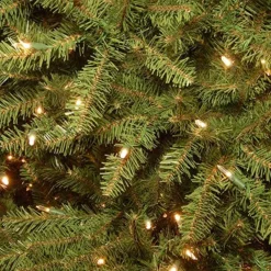 Pre-Lit Christmas Trees*The Holiday Aisle Dunhill Fir 6'6'' H Slender Green Realistic Artificial Fir Christmas Tree With 500 Lights