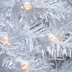 Pre-Lit Christmas Trees*Mercury Row Dunhill White Fir Christmas Tree With Lights