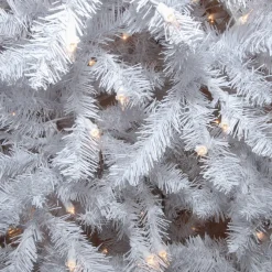 Pre-Lit Christmas Trees*Mercury Row Dunhill White Fir Christmas Tree With Lights