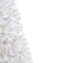 Pre-Lit Christmas Trees*The Holiday Aisle Easy Set-Up Lighted Artificial White Pine Christmas Tree - Stand Included