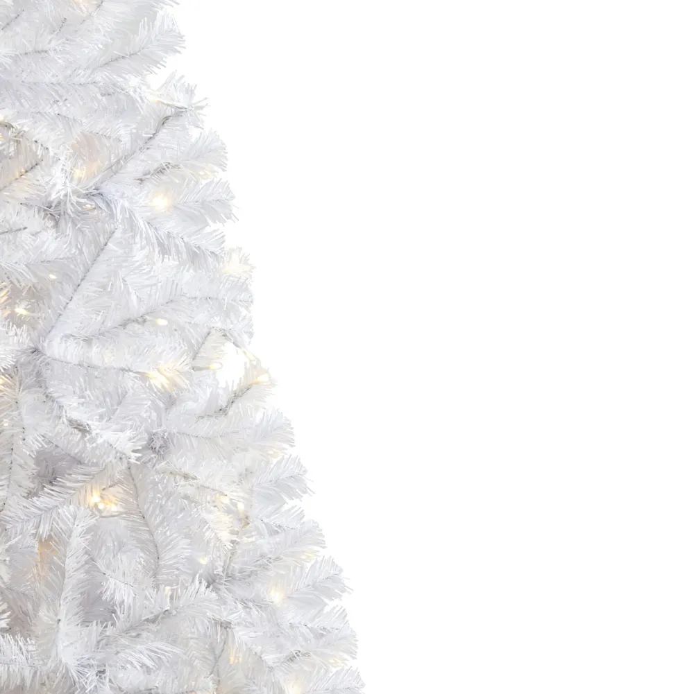 Pre-Lit Christmas Trees*The Holiday Aisle Easy Set-Up Lighted Artificial White Pine Christmas Tree - Stand Included