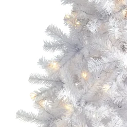 Pre-Lit Christmas Trees*The Holiday Aisle Easy Set-Up Lighted Artificial White Pine Christmas Tree - Stand Included