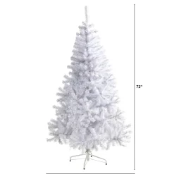 Pre-Lit Christmas Trees*The Holiday Aisle Easy Set-Up Lighted Artificial White Pine Christmas Tree - Stand Included