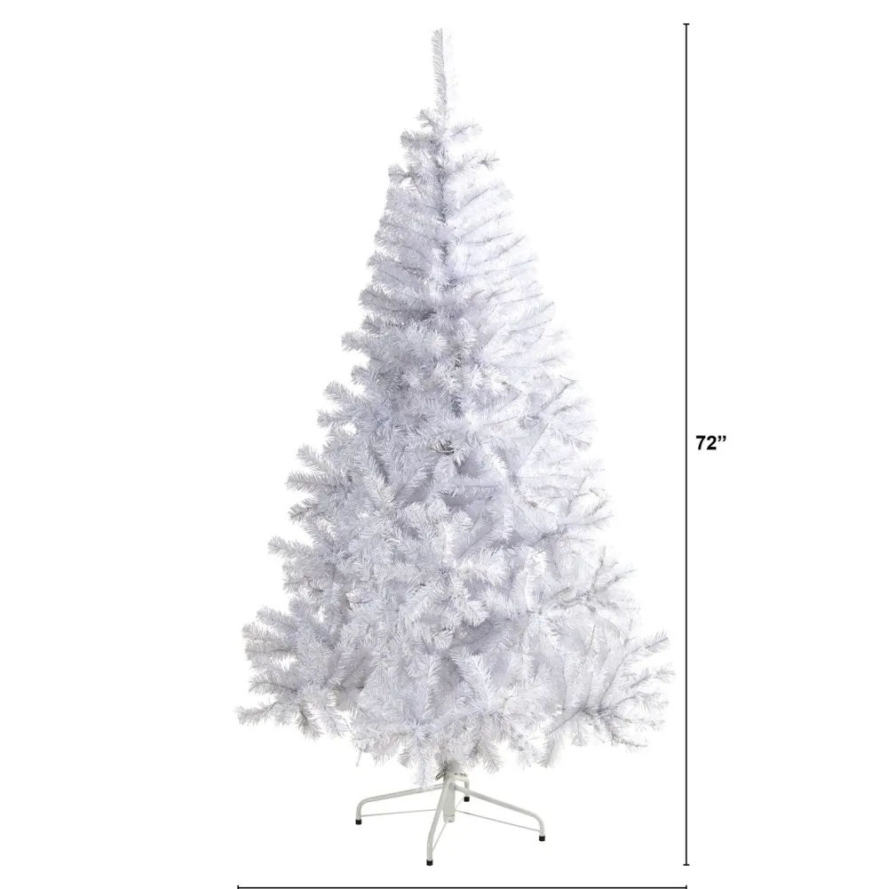 Pre-Lit Christmas Trees*The Holiday Aisle Easy Set-Up Lighted Artificial White Pine Christmas Tree - Stand Included