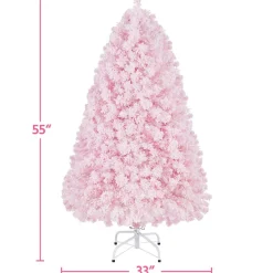 Pre-Lit Christmas Trees*The Holiday Aisle Easy Set-Up Lighted Artificial Spruce Christmas Tree - Stand Included