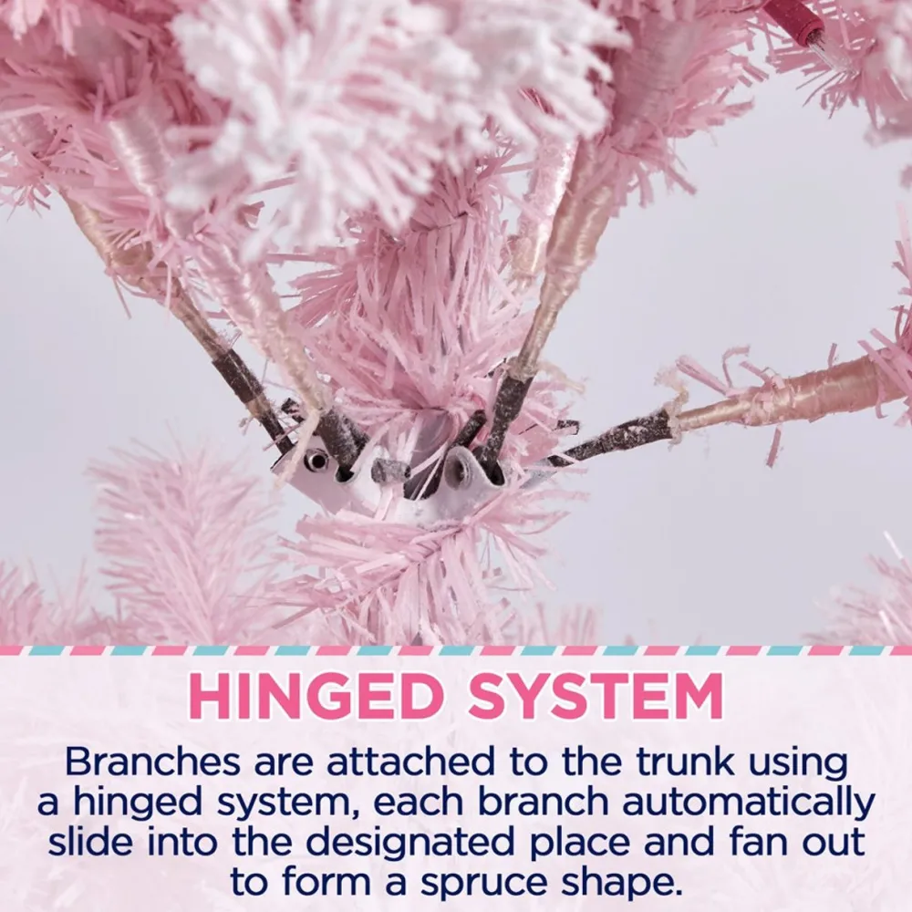 Pre-Lit Christmas Trees*The Holiday Aisle Easy Set-Up Lighted Artificial Spruce Christmas Tree - Stand Included