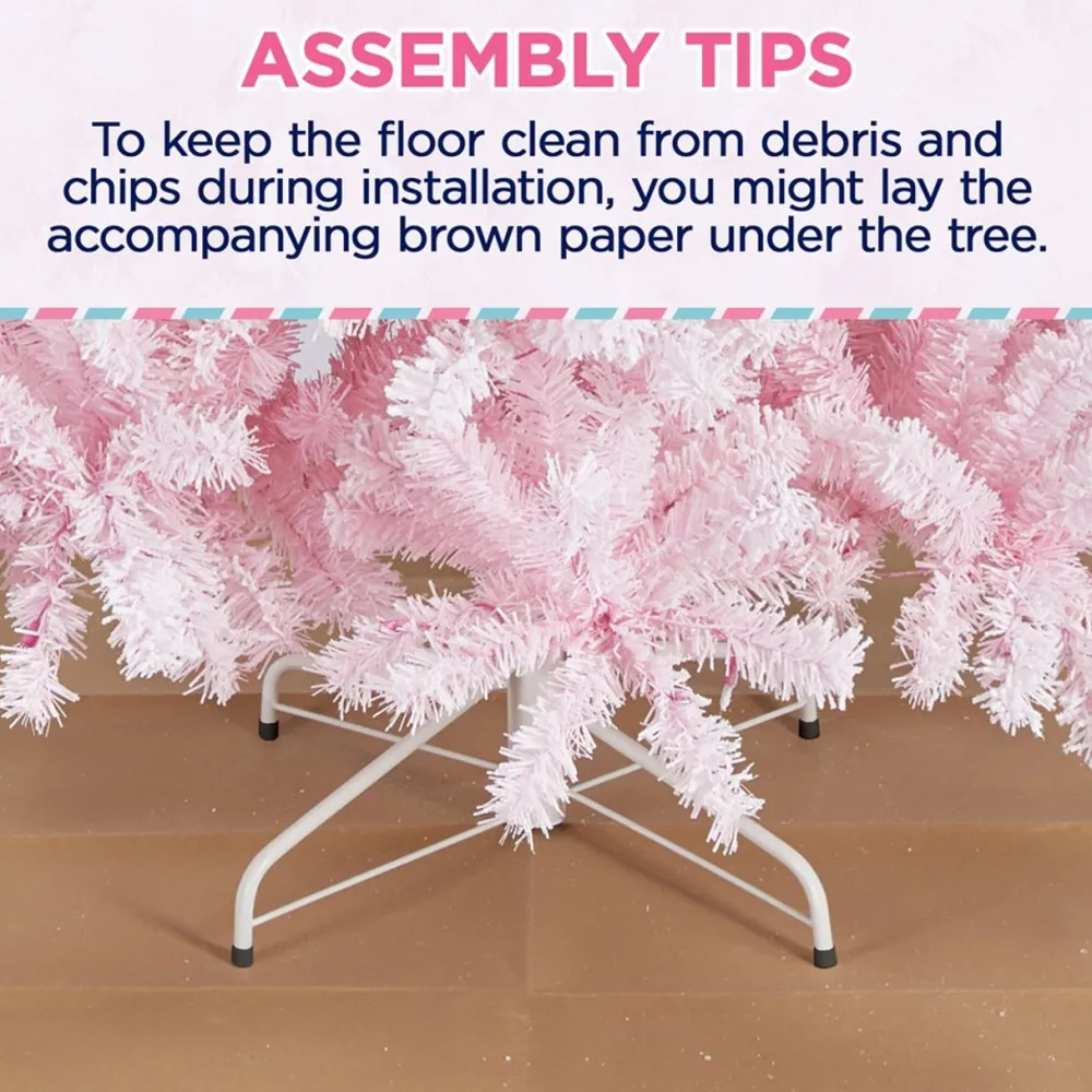 Pre-Lit Christmas Trees*The Holiday Aisle Easy Set-Up Lighted Artificial Spruce Christmas Tree - Stand Included