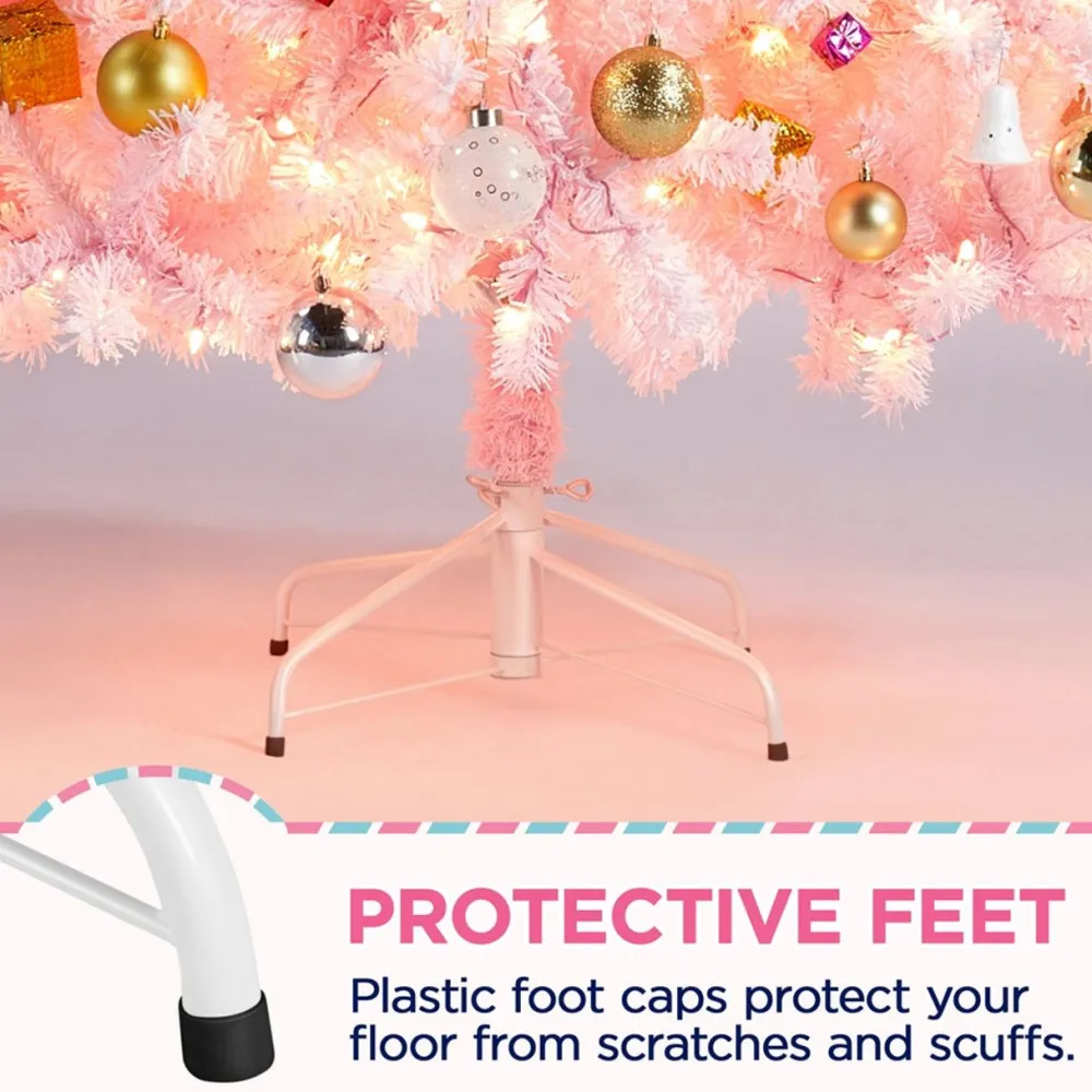 Pre-Lit Christmas Trees*The Holiday Aisle Easy Set-Up Lighted Artificial Spruce Christmas Tree - Stand Included