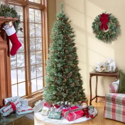 Pre-Lit Christmas Trees*Three Posts Easy Stow 6' 6