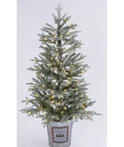 Pre-Lit Christmas Trees*The Holiday Aisle Electric 4' Green Pine Artificial Christmas Tree With 100 Clear/White Lights