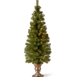 Pre-Lit Christmas Trees*The Twillery Co. Entryway 5' Green Spruce Christmas Tree With 100 Clear/White Lights