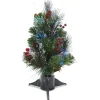Pre-Lit Christmas Trees*The Holiday Aisle Fiber Optic Crestwood 1.5' Green Spruce Artificial Christmas Tree