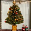 Pre-Lit Christmas Trees*Andover Mills Fiber Optic Green Artificial Fir Christmas Tree With Color Changing/Combination