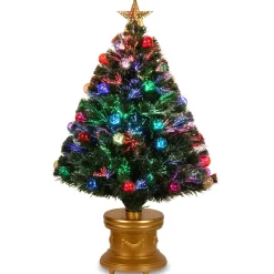 Pre-Lit Christmas Trees*Andover Mills Fiber Optic Green Artificial Fir Christmas Tree With Color Changing/Combination
