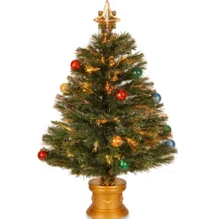 Pre-Lit Christmas Trees*Andover Mills Fiber Optic Green Artificial Fir Christmas Tree With Color Changing/Combination
