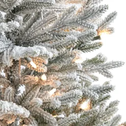 Pre-Lit Christmas Trees*The Holiday Aisle Flocked Fir Artificial Christmas Tree With Clear Lights