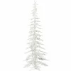 Pre-Lit Christmas Trees*The Holiday Aisle Flocked Kuna Pine 7.5' White Trees Artificial Chritmas Tree With 250 Led Clear/White Lights With Stand