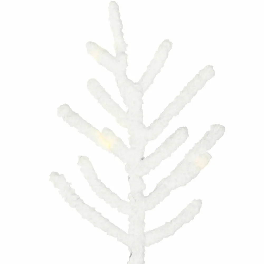 Pre-Lit Christmas Trees*The Holiday Aisle Flocked Kuna Pine 7.5' White Trees Artificial Chritmas Tree With 250 Led Clear/White Lights With Stand