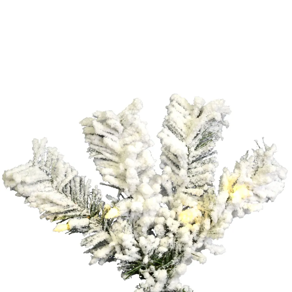 Pre-Lit Christmas Trees*The Holiday Aisle Flocked Pacific Pencil Pine Artificial Christmas Tree