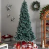 Pre-Lit Christmas Trees*The Holiday Aisle Flocked Realistic Artificial Spruce Frosted Christmas Tree With Lights