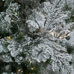 Pre-Lit Christmas Trees*The Holiday Aisle Flocked Sierra 12' White Fir Artificial Christmas Tree With 1850 Led White Lights With Stand