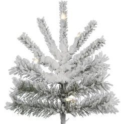Pre-Lit Christmas Trees*The Holiday Aisle Flocked Sierra 12' White Fir Artificial Christmas Tree With 1850 Led White Lights With Stand