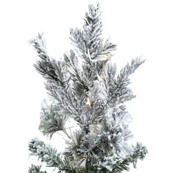 Pre-Lit Christmas Trees*The Holiday Aisle Flocked Sierra 12' White Fir Artificial Christmas Tree With 1850 Led White Lights With Stand
