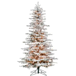 Pre-Lit Christmas Trees*Greyleigh Flocked Sierra Fir Artificial Christmas Tree
