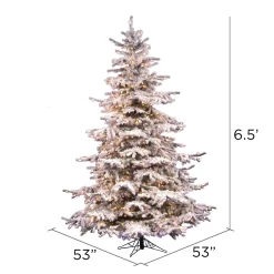 Pre-Lit Christmas Trees*Greyleigh Flocked Sierra Fir Artificial Christmas Tree