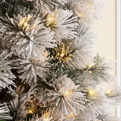 Pre-Lit Christmas Trees*The Holiday Aisle Flocked Spruce Christmas Tree With Lights