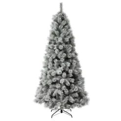 Pre-Lit Christmas Trees*The Holiday Aisle Flocked Spruce Christmas Tree With Lights