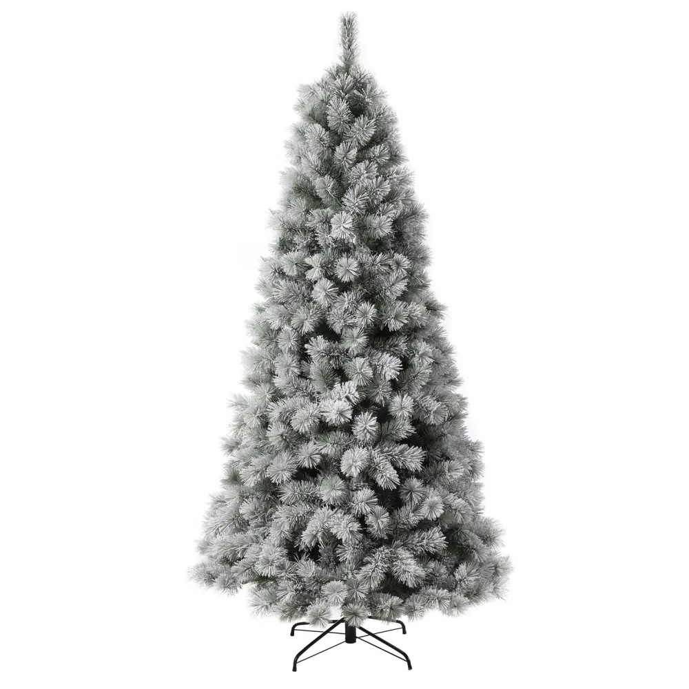 Pre-Lit Christmas Trees*The Holiday Aisle Flocked Spruce Christmas Tree With Lights