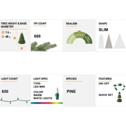 Pre-Lit Christmas Trees*The Holiday Aisle Flocked Spruce Christmas Tree With Lights