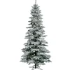 Pre-Lit Christmas Trees*The Holiday Aisle Flocked Utica Fir Slim Artificial Christmas Tree