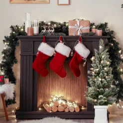 Pre-Lit Christmas Trees*The Holiday Aisle 4-Foot Pre-Lit And Flocked Artificial Christmas Tree With Decorative Berries And 50 Lights