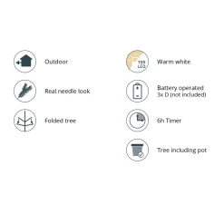 Pre-Lit Christmas Trees*Sand & Stable Frankie 35.4