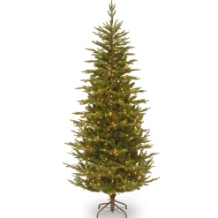 Pre-Lit Christmas Trees*Beachcrest Home Frasier Grande 7.6' Green Fir Artificial Christmas Tree With 600 Clear/White Lights