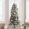 Pre-Lit Christmas Trees*The Holiday Aisle Frosted Berry Green Pine Christmas Tree With 200 Clear Lights