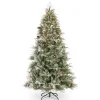 Pre-Lit Christmas Trees*The Holiday Aisle Frosted Mountain 7.6' H Green Artificial Spruce Christmas Tree With 750 Clear/White Lights
