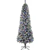 Pre-Lit Christmas Trees*The Holiday Aisle 7Ft Prelit Flocked Tree With Dual Lights