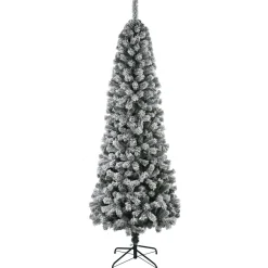 Pre-Lit Christmas Trees*The Holiday Aisle 7Ft Prelit Flocked Tree With Dual Lights