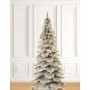 Pre-Lit Christmas Trees*The Holiday Aisle 7.5Ft Slender Flocked/Frosted Spruce Christmas Tree With 350 Led Lights