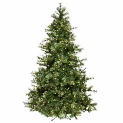 Pre-Lit Christmas Trees*Andover Mills Galarza 9' Green Pine Artificial Christmas Tree With 1100 Led Clear/White Lights With Metal Stand